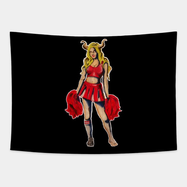 Devils Cheerleader Tapestry by silentrob668