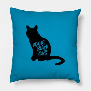 Adopt Black Cats Pillow