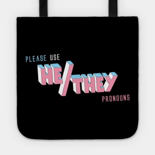 He/They Pronouns (straight) Tote