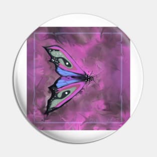 Butterfly red purple Pin