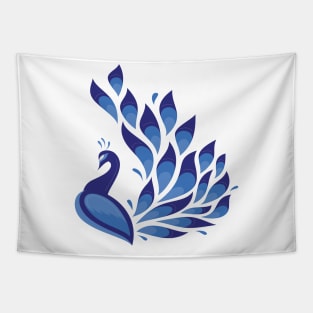 Blue Peacock Tapestry