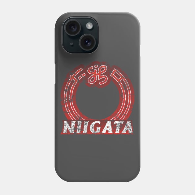 Niigata Prefecture Japanese Symbol Distressed Phone Case by PsychicCat