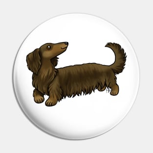 Dog - Long Haired Dachshund - Brown and Tan Pin