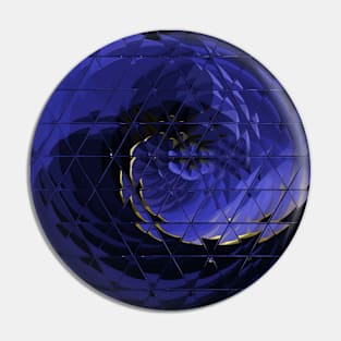 Blue Sapphire Gemstone Crystal Pin