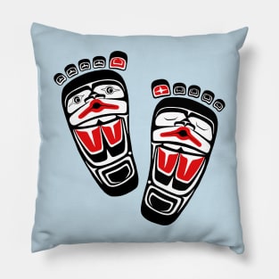 PNW Bigfoot Sasquatch footprints Pillow