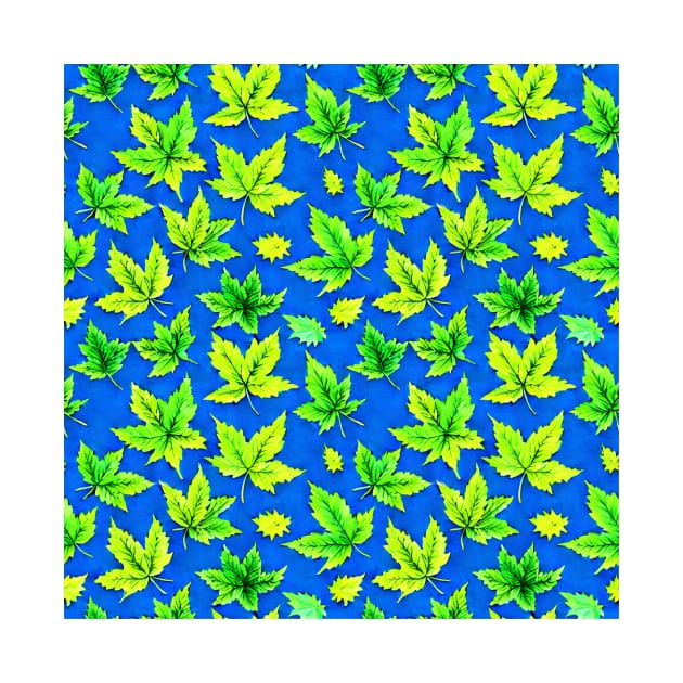 Green Leaf Pattern by Patternz