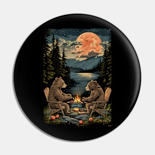 Camp Fire Bears Pin