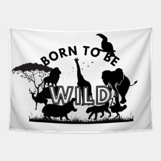 Born To Be Wild Silhouettes Tapestry