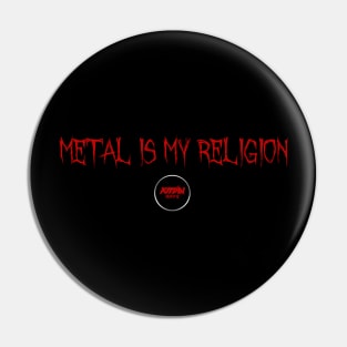 Metal Is My Religion - KMaNriffs Logo - RED Pin