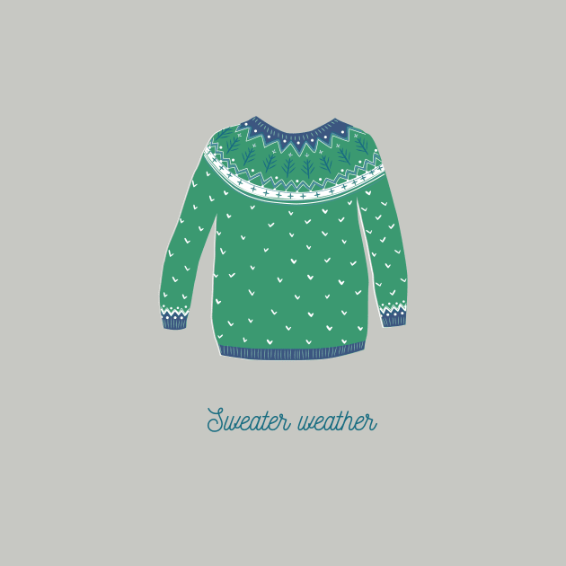 Woolen sweater with Norwegian ornament by DanielK