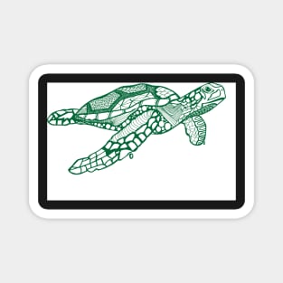 Green Turtle Turtle. Magnet