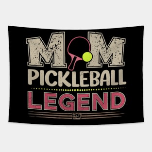 Funny Quote Pickle Ball Mom Grandma Pickleball Legend Dinking Tapestry