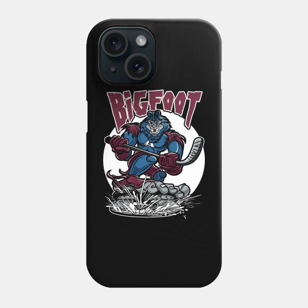 Bigfoot Hockey Player Mascot Phone Case by eShirtLabs