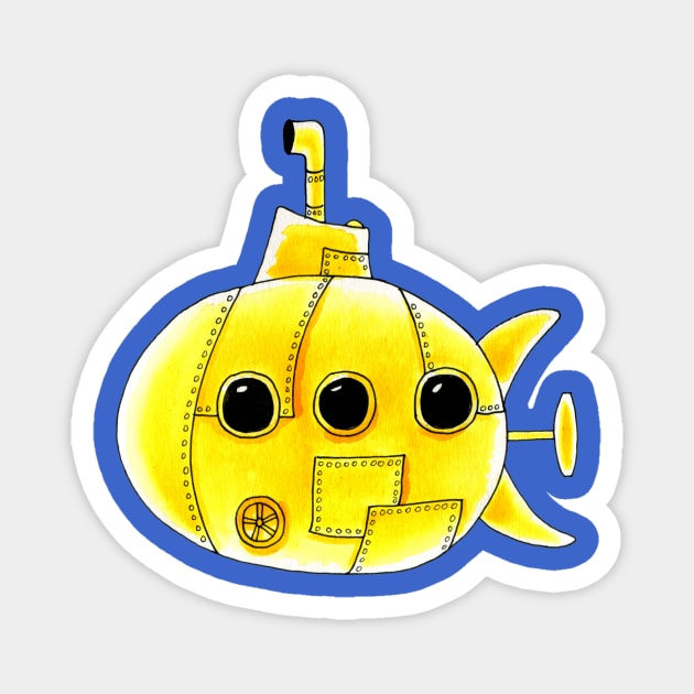 Yellow Submarine Magnet by Scratch