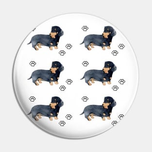 Dachshund dog pattern Pin