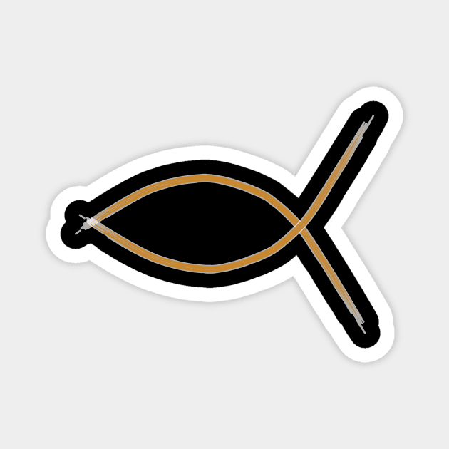 Ichthys fish Christianity Magnet by thefriendlyone