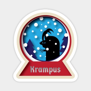 Krampus Snowglobe Magnet