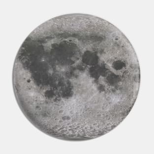 Moon Surface from Space with Craters Pin