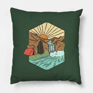 I love camping and hiking Pillow