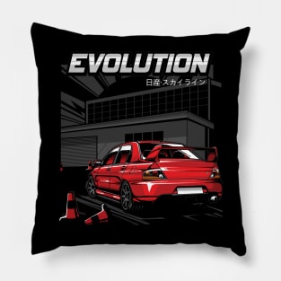 Mitsubishi Evolution Red Pillow