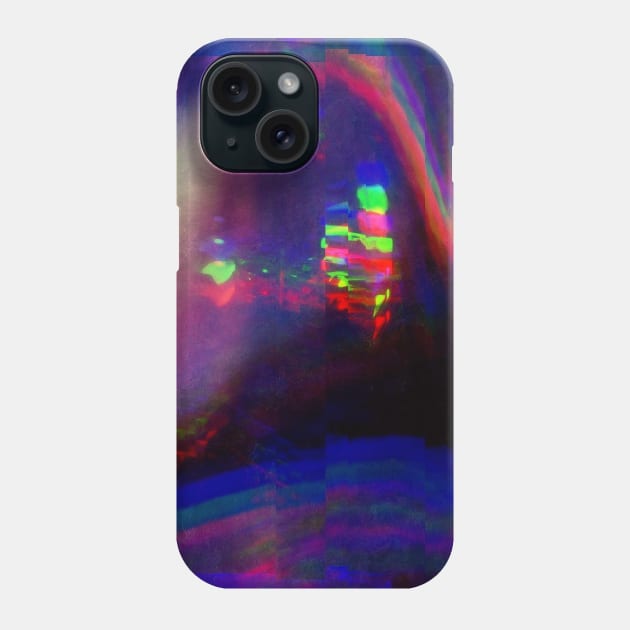 Purple Glitch Phone Case by Wise Flower