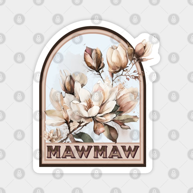 Mawmaw Vintage Floral Grandmother Magnet by HolidayBug