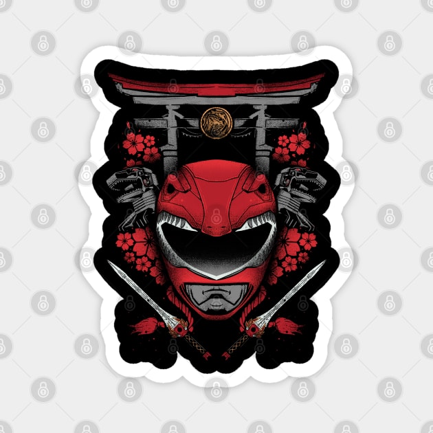 Red Ranger Magnet by ramenboy