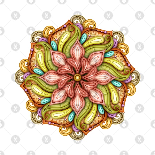 Colored Beautiful Decorative Mandala by lissantee