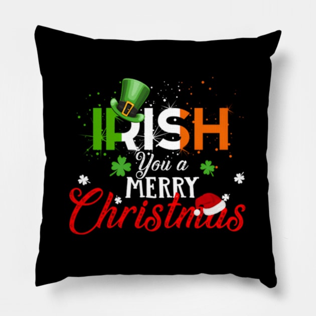 Irish You A Merry Ireland Flag Pillow by jasper-cambridge