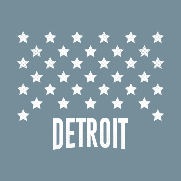 Disover Detroit, Michigan - MI, USA Stars Flag - Detroit - T-Shirt