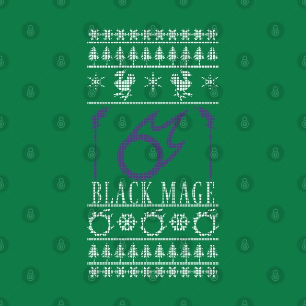 Final Fantasy XIV Black Mage Ugly Christmas Sweater by TionneDawnstar