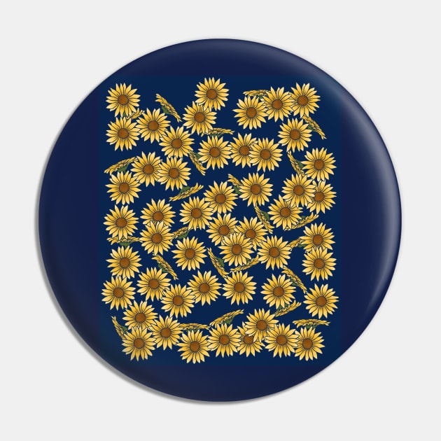 Daisy Pattern Pin by bubbsnugg