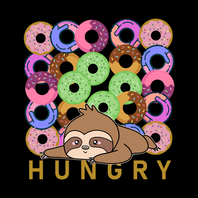 Donut Sloth Funny by Imutobi