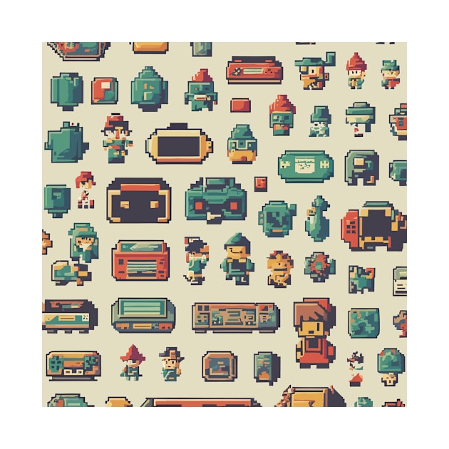 Retro Gamers Pattern by OrbitDesigns