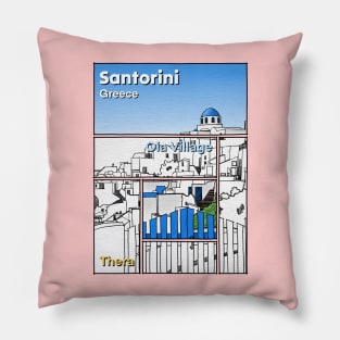 Oia Village Pillow