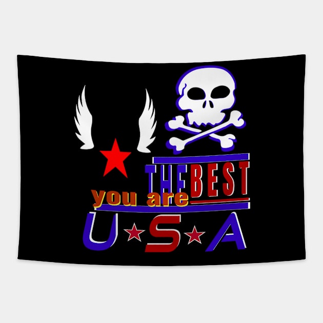 You Are The Best USA Design Of Sea Pirates Tapestry by Top-you