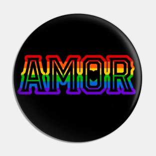 Amor Pride Rainbow Pin