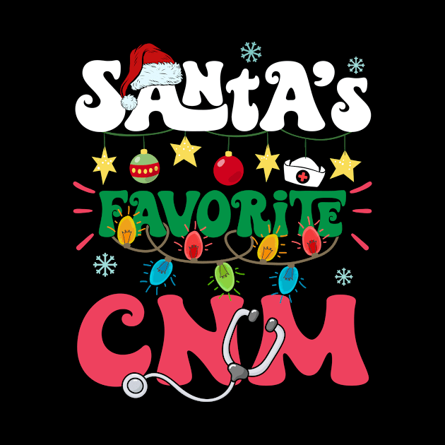 Santa's Favorite CNM Nurse Santa Hat Xmas Lights Christmas by Shops PR