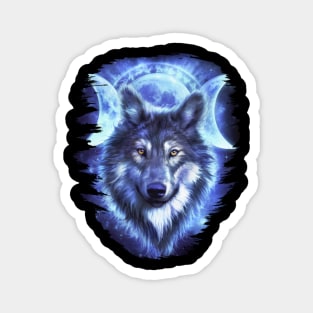 wolf moon Magnet