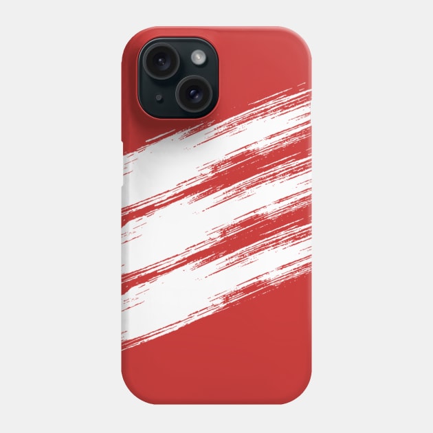 Young Saint Red (White Stripes) Phone Case by youngsaint910