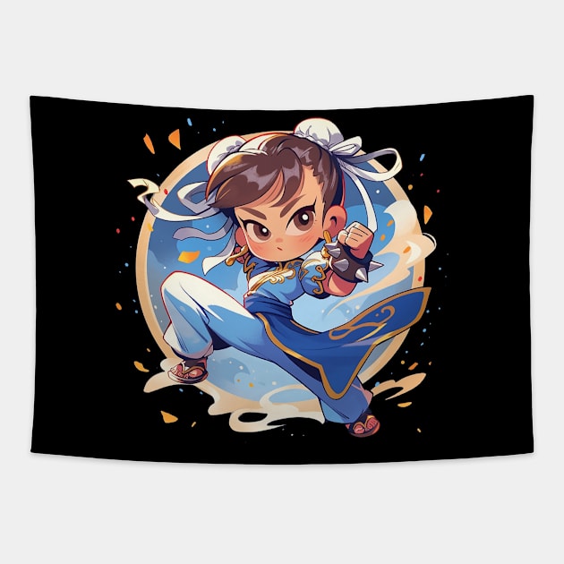 chun li Tapestry by dorapeterx