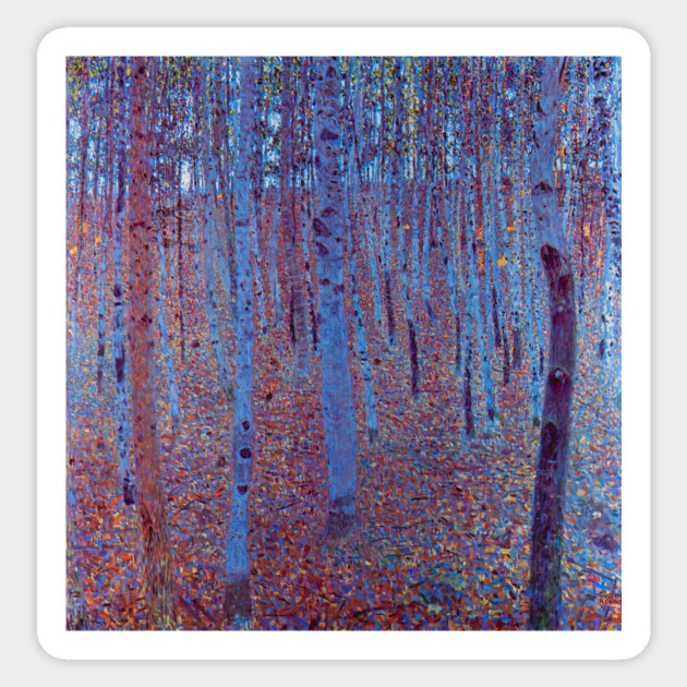 Beech Forest by Gustav Klimt - Gustav Klimt - Sticker