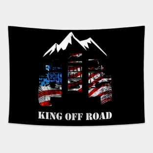 King off road jeep drive to the mountain Tapestry