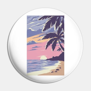 Sunset at the beach Pin