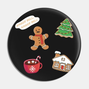 Christmas Gingerbread Stickers Pin