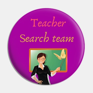 Teacher Search Team Pin