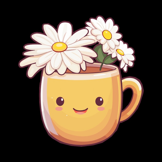 Cute camomile tea cup of calm by Piggy Boxer