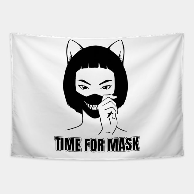 Time For Mask Tapestry by souw83