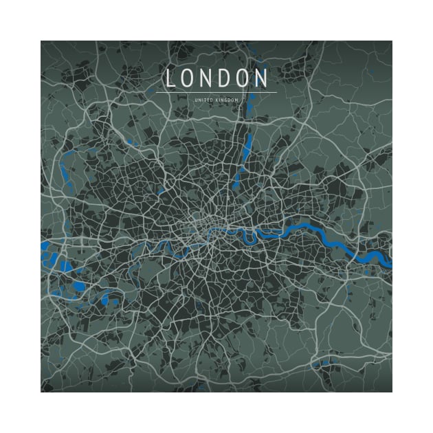 LONDON UK MAP by boy cartograph