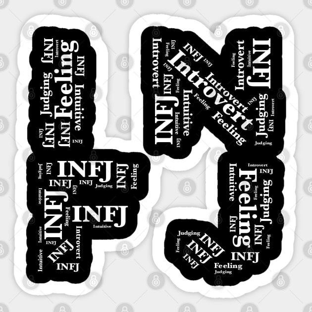 INFJ Personality Type Introvert Intuitive Feeling Judging Wordart